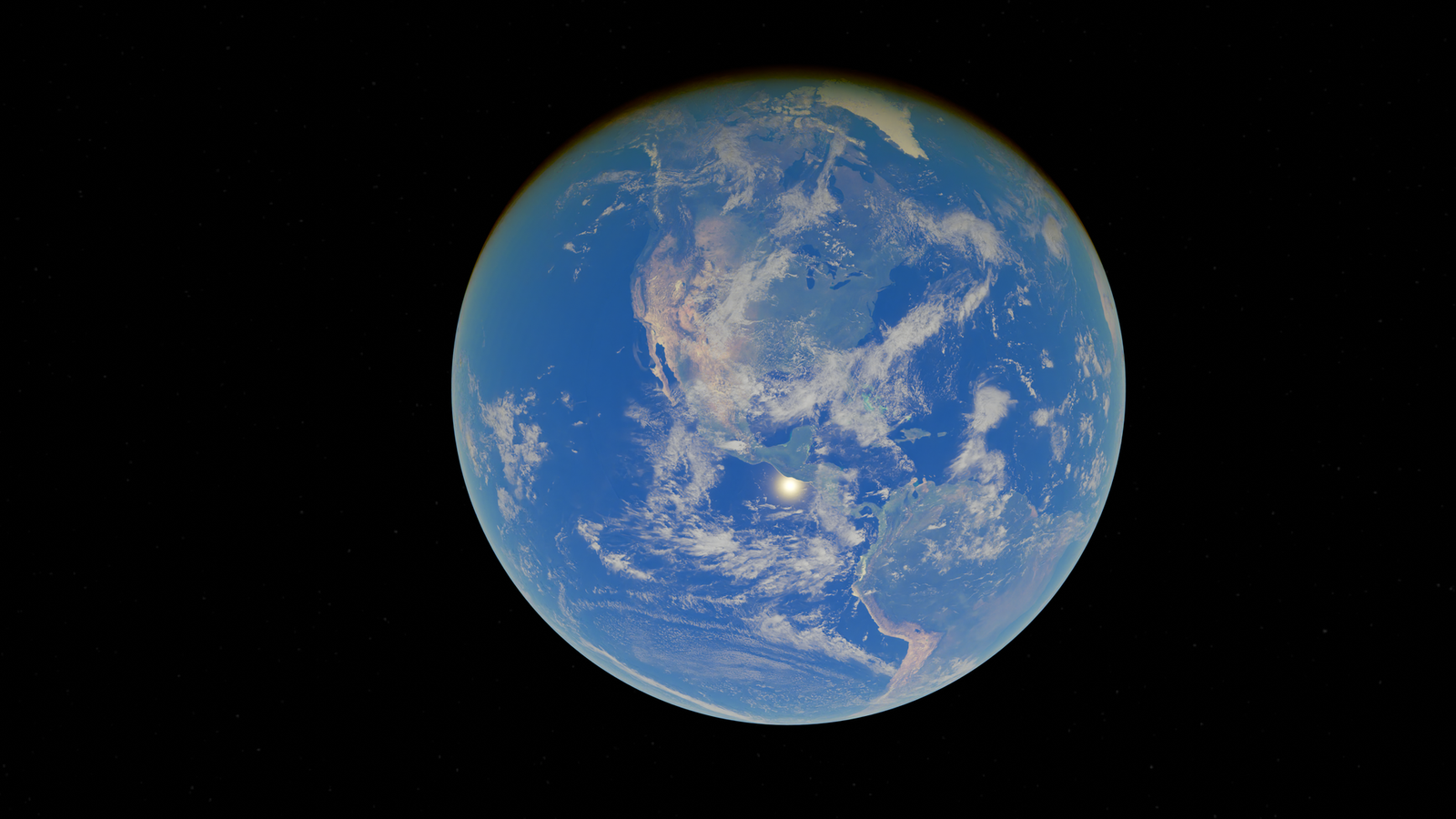 stunning view of earth from space