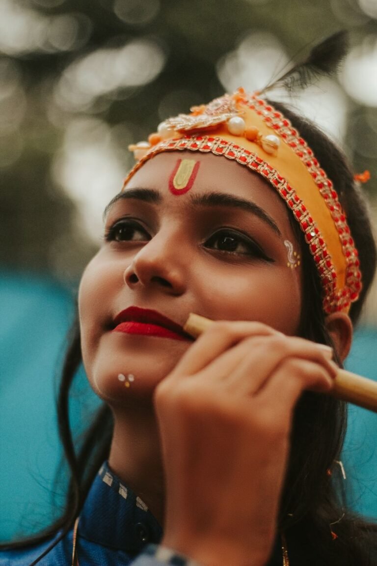 woman wearing yellow headdress