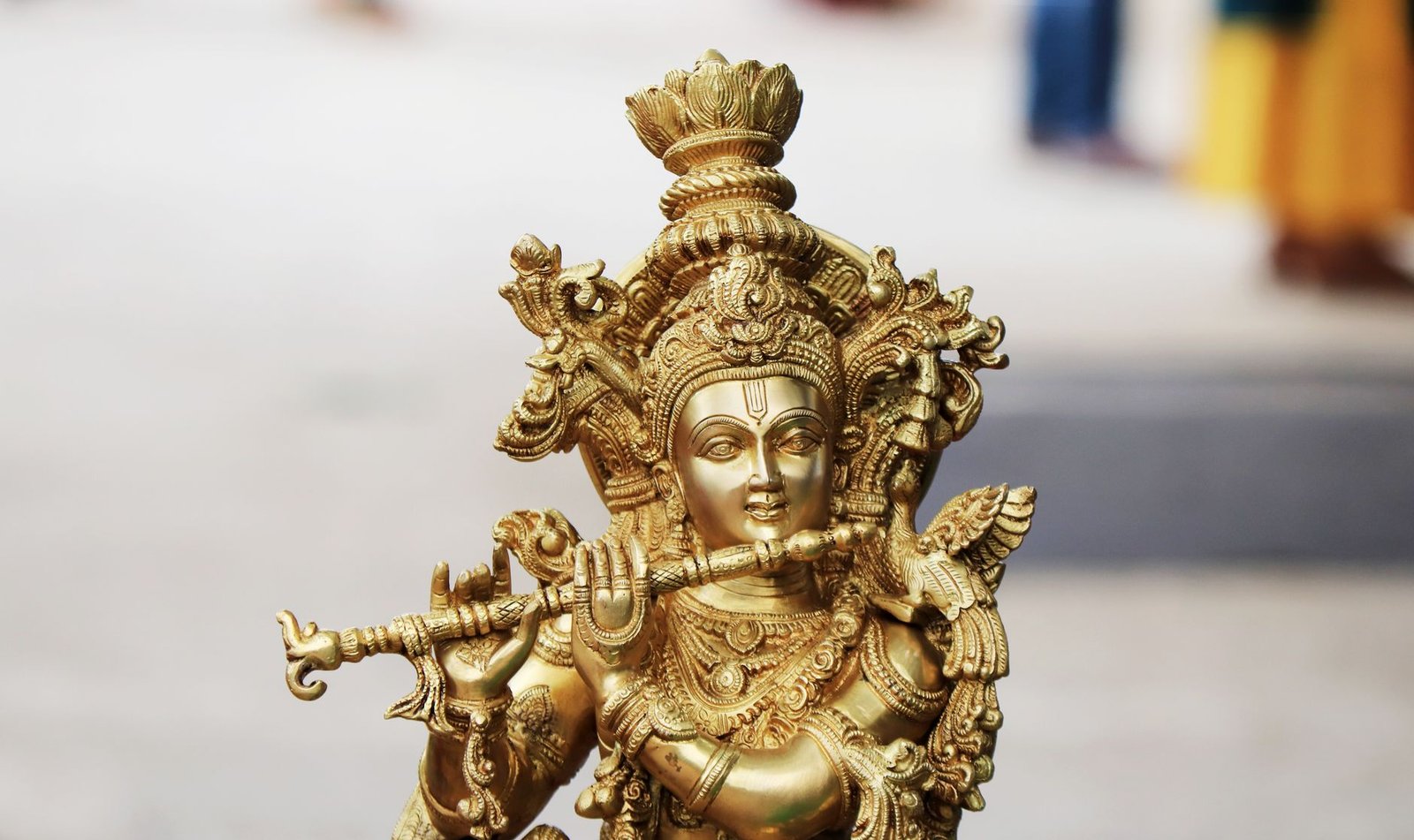 close up of golden figurine