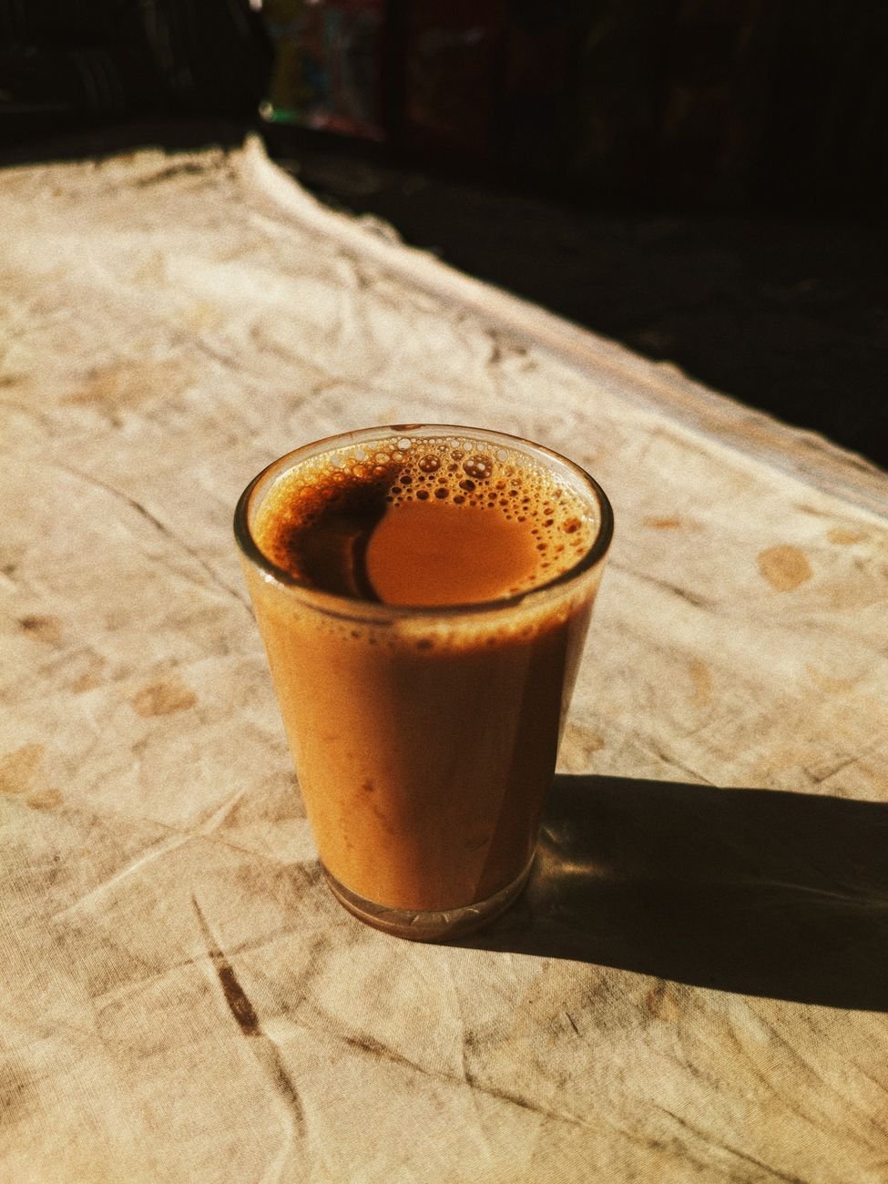 glass of cappuccino