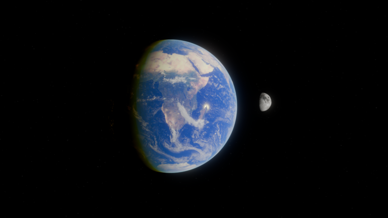 stunning earth and moon in space photography
