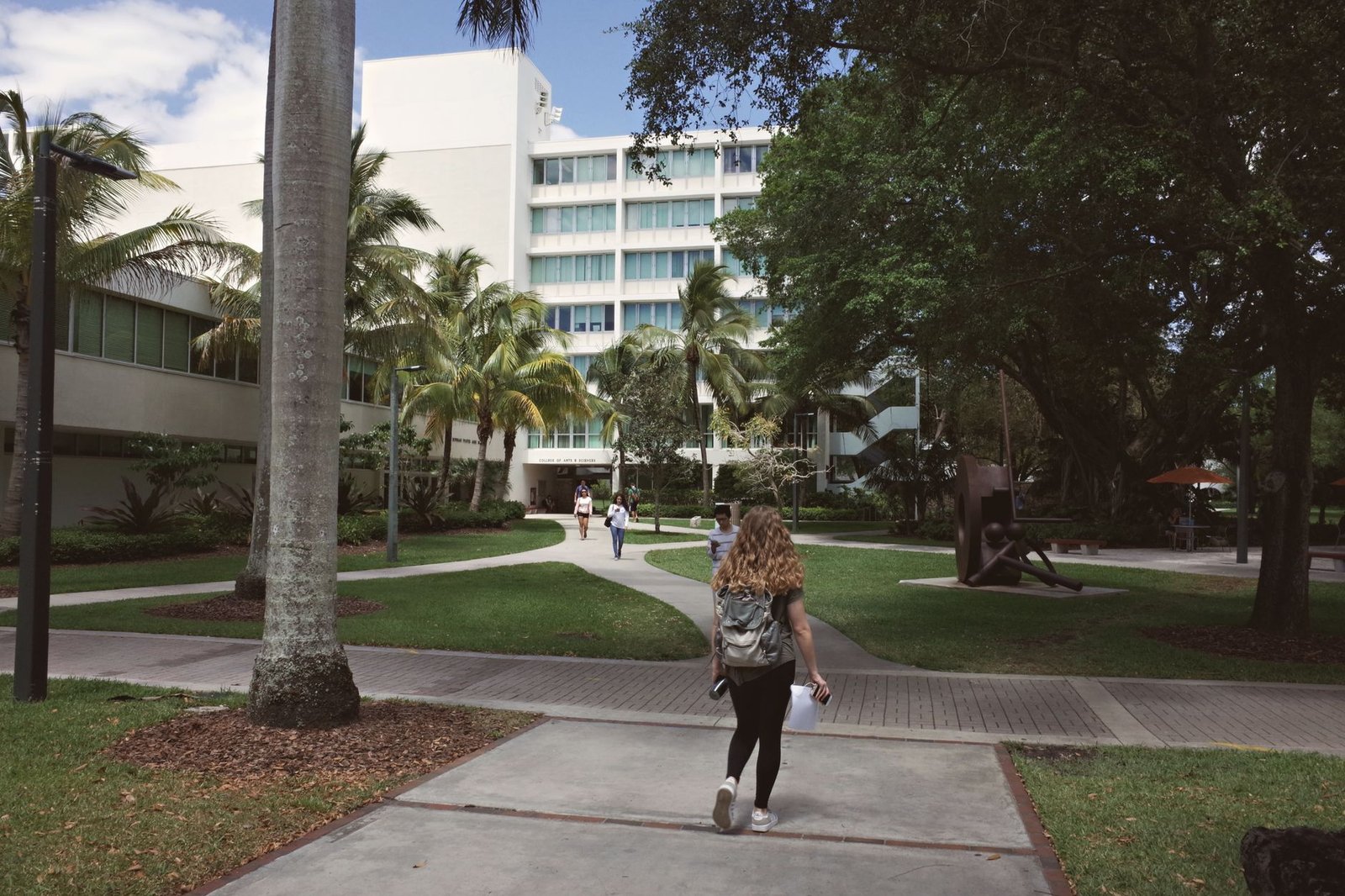 university campus with students in coral gables
