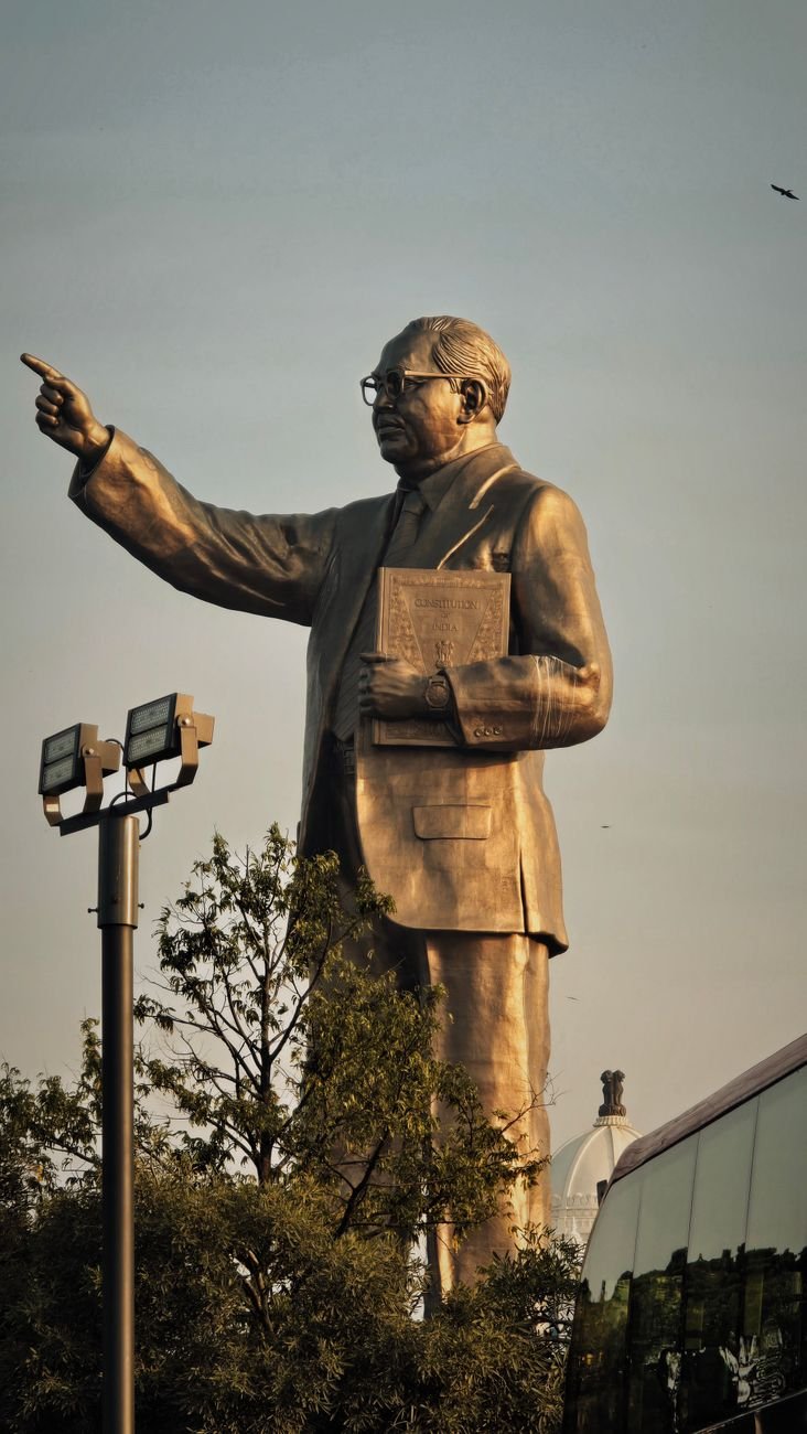 statue of a prominent leader against sky