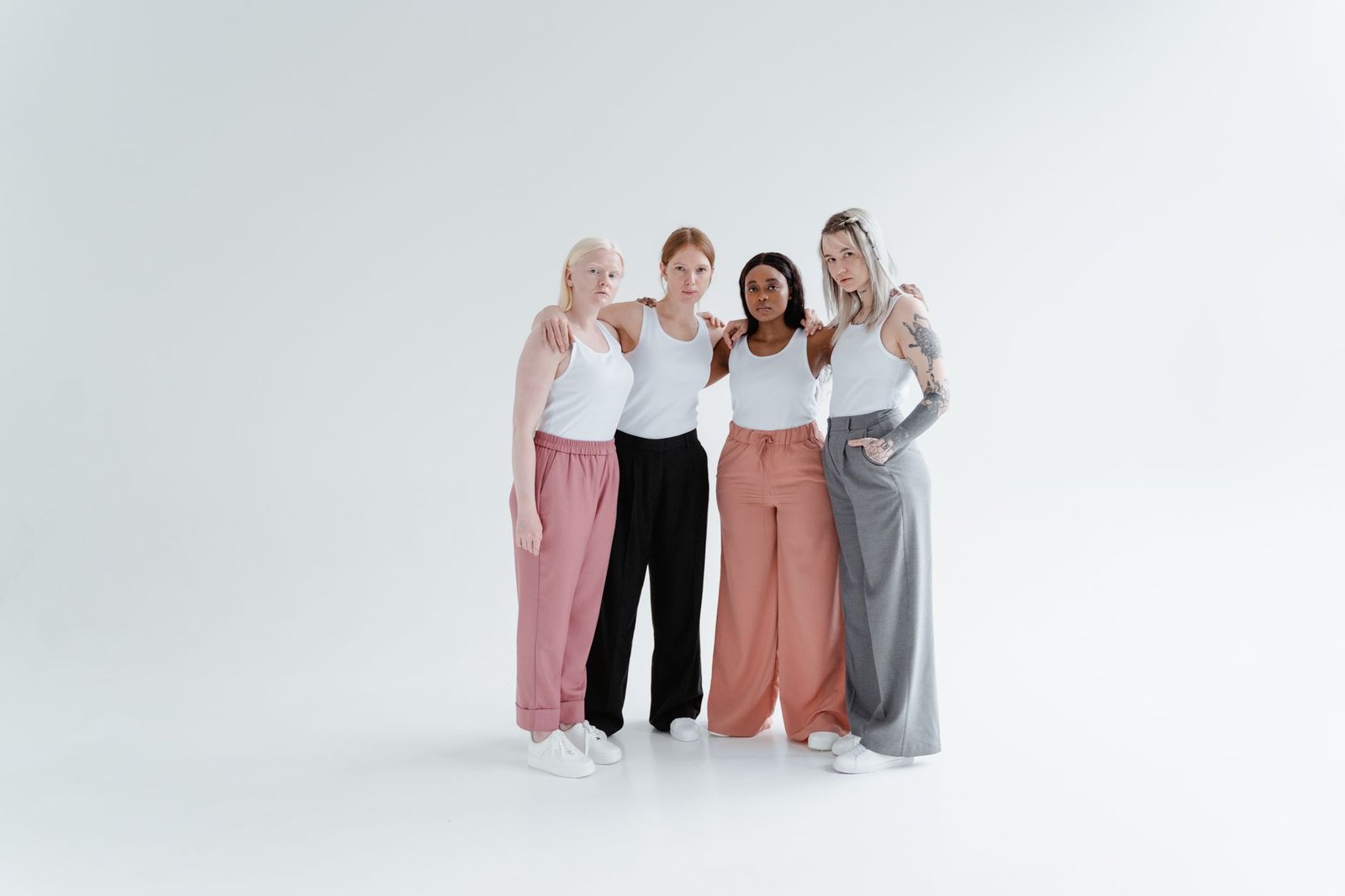 women in white tank top