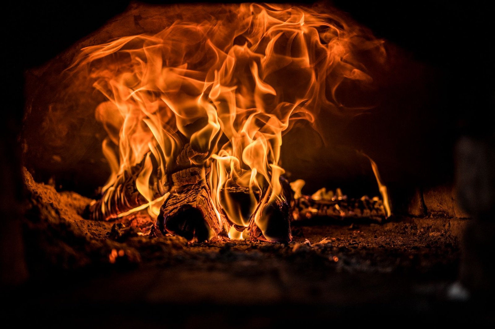 close up of flames