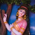 colorful idol of hindu goddess in kolkata