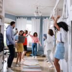 people partying in a dormitory