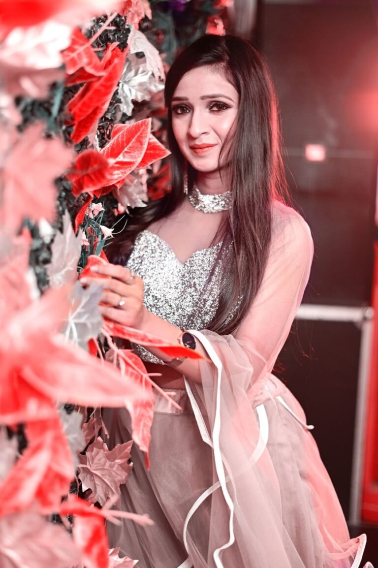 beautiful woman wearing a gown